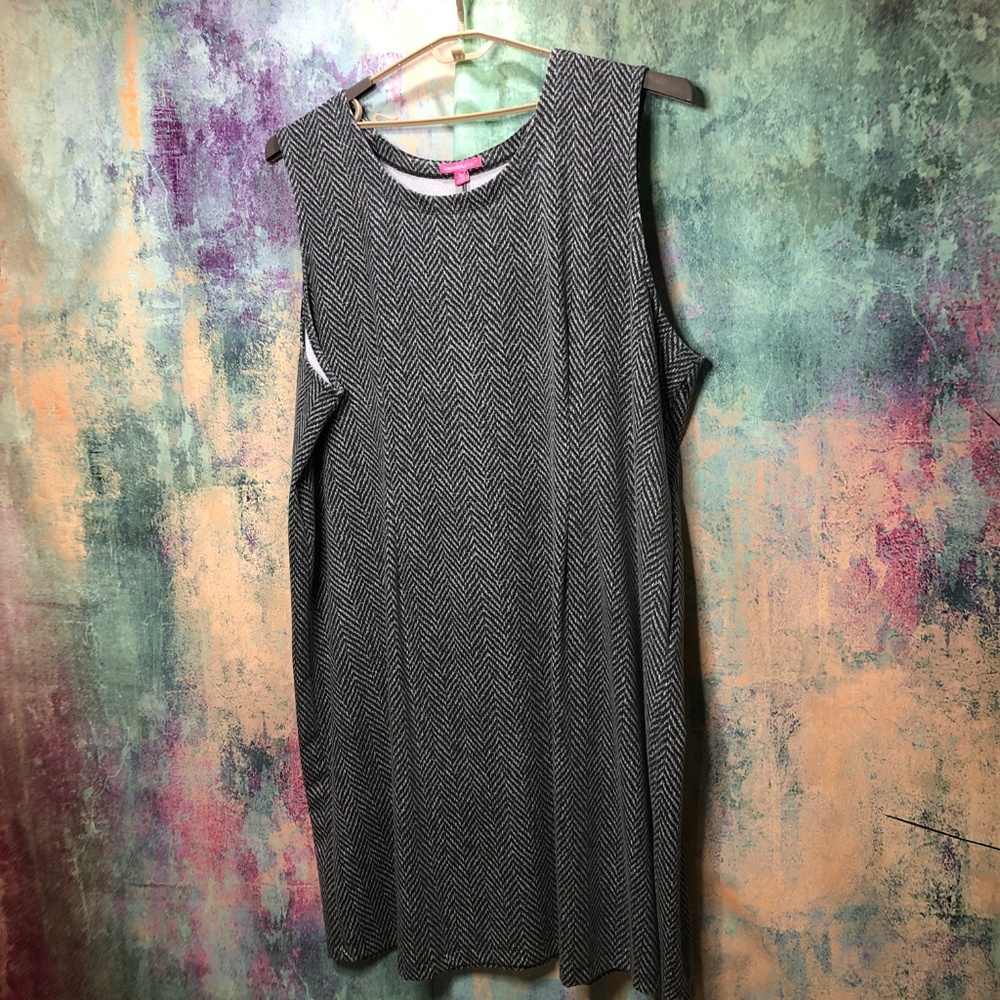 π Woman Within Plus Size Fish bone pattern Dress - Picture 3 of 8